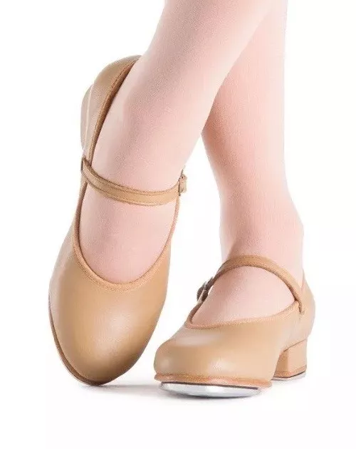 Adult/Children's Buckle Strap Tap Dance Shoes - Tap Dancing Shoes Black/Tan