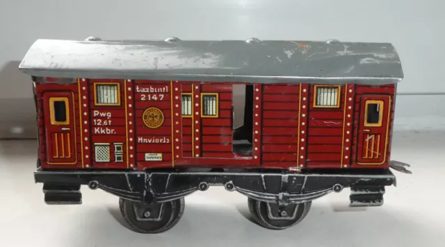 Eisenbahnwagen, Personenwagen, Blech, Spur 0, HWN US-Zone Germany