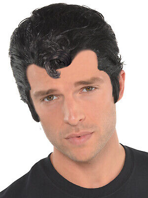 Adults Danny Greaser Wig Fancy Dress Grease T-Birds Rydell High 50's 1950s Mens