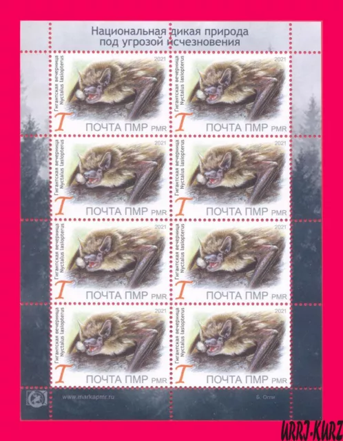 TRANSNISTRIA 2021 Nature Fauna Animals Flying Mammals Bat m-s MNH