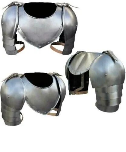 Medieval Gorget Spaulders Arm & Shoulder Set Roman Greek Knight Pauldron Armor