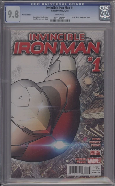 Invincible Iron Man #1 - Marquez Premiere Preview Variant - Cgc 9.8 - 0271677005