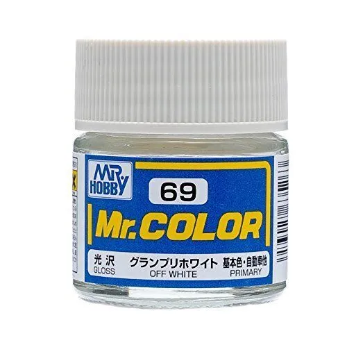 Mr. Hobby C69 Mr. Color Gloss Off White Lacquer Paint 10ml - US