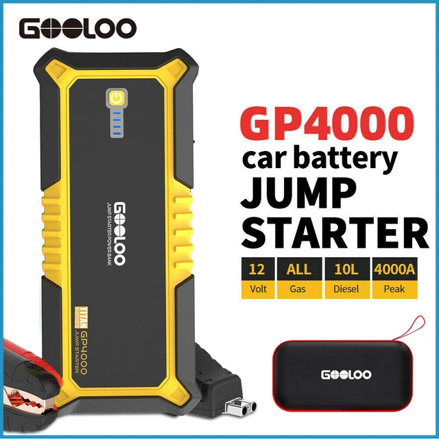 GOOLOO GP4000 AUSILIO Avviamento Auto 4000A Jump Starter Caricabatterie ...