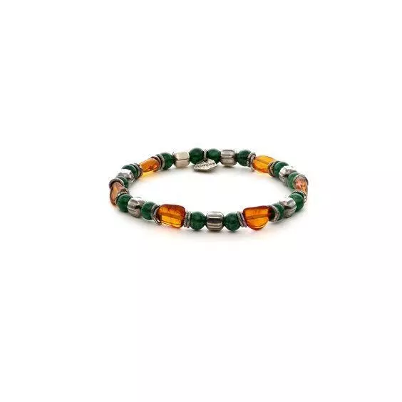 Bracelet Antracite Unisex BRG07 JAGO_0 Pierres semi-précieuses Multicolore Pierr