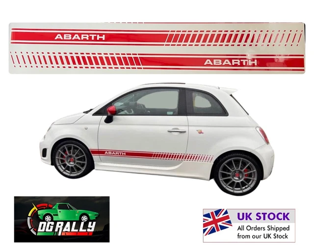 LUCE Targa Fiat 500 2PCS Bandiera Aliana Auto Vinile PVC Decalcomanie Per Fiat 500 Abarth Auto Porta Strisce Laterali Gonna Decalcomanie Grafica Adesivi Accessori Carbonio 500 Abarth - Foto 10