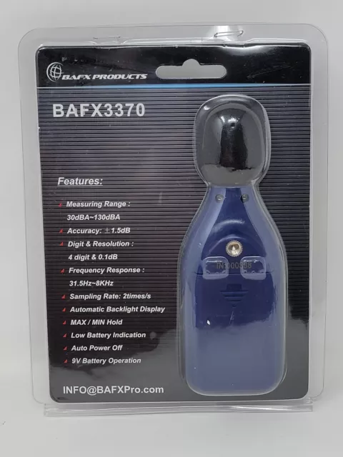 Bafx Products BAFX3370 Digital Sound Level Meter New