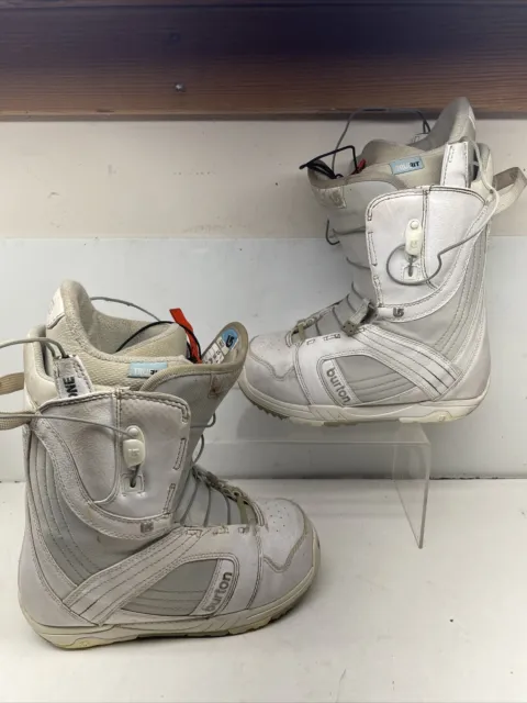 Burton Womens Snowboard Boots Size 6 Mint Imprint 1 True Fit White