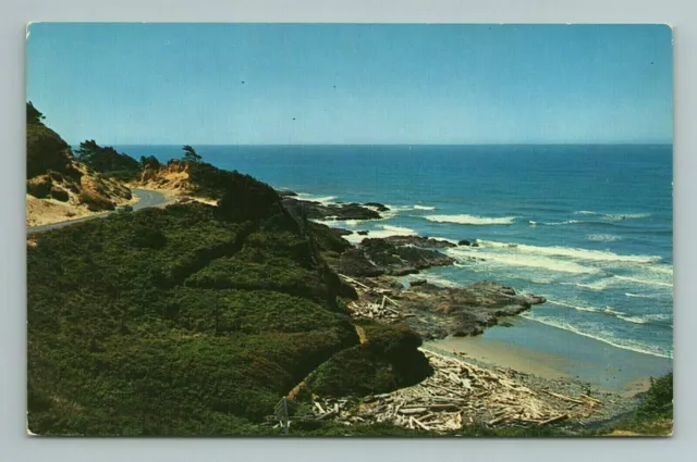 Cape Perpetua Park Coast Pacific Ocean Beach Road Hwy Oregon OR Postcard