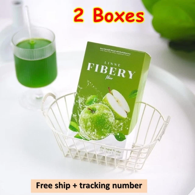 2X Limpiador de bebidas de manzana verde de desintoxicación de fibra control de peso de colon