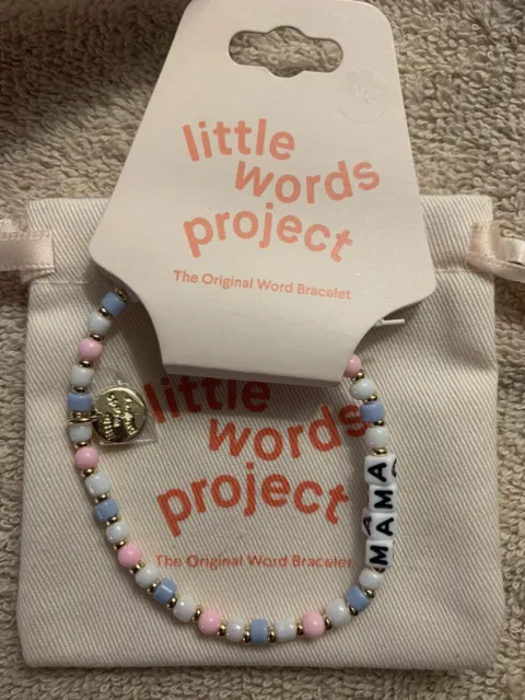 Little Words Project-Mama Beaded Bracelet M/L NWT, New Mom, Shower, Baptism,Gift