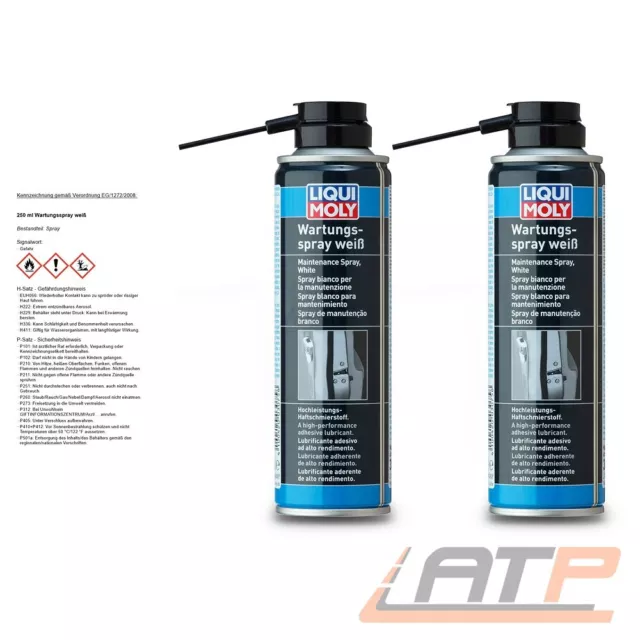 LIQUI MOLY 2x 250 ml  WARTUNGSSPRAY WEIß HOCHLEISTUNGSSCHMIERSTOFF