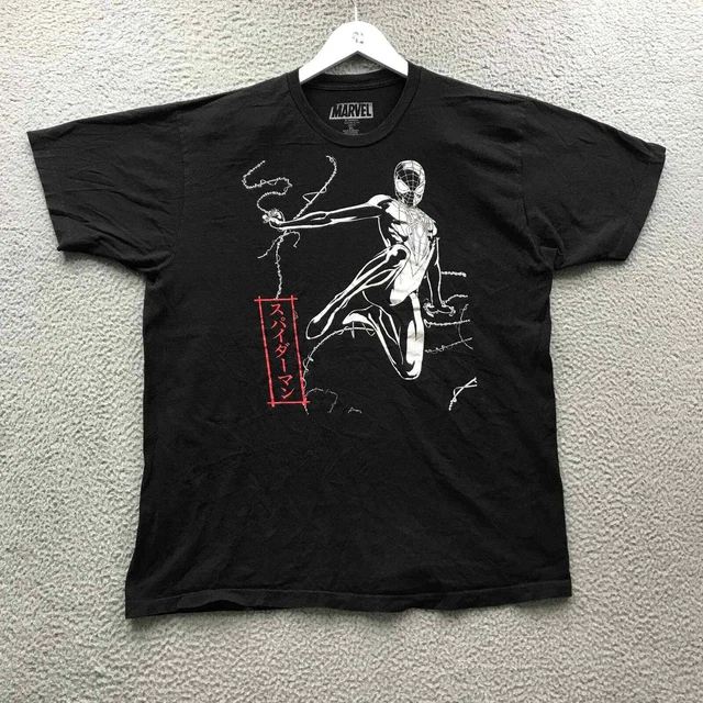Marvel Comics Spiderman T-Shirt Men Small S Short Sleeve Crew Neck Graphic Black