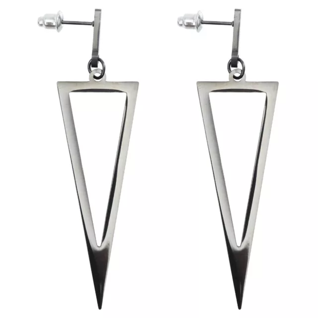Triangle Earrings Pendant Dangle with Push Back Drop Hanging