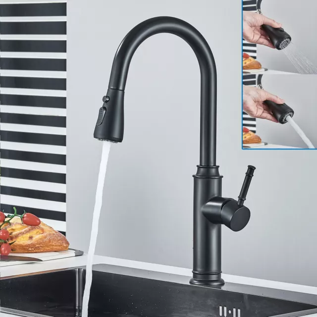 Küchenarmatur Ausziehbar Brause 360° Wasserhahn Küche Einhand Spültischarmatur