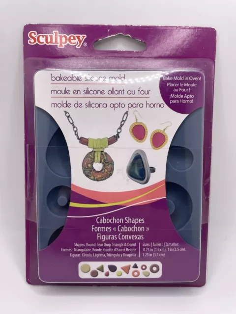 Sculpey Silicone Cabochon Shapes & Forms Bakeable Silicone Mold- NEW