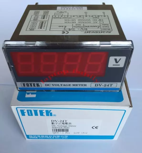 1PC NEW FOTEK   Voltage Meter DV-24T 3-1/2 Digit 0.01~19.90V DIN 48x96 #E3