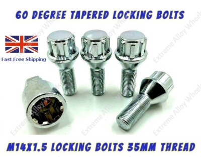 5 x M14X1.5 BULLONI CERCHI IN LEGA 35mm filettatura 19mm TESTA PER MERCEDES CLASSE C E 