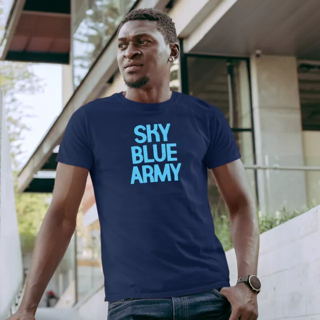 Sky Blue Army T Shirt Men shirt Football Sports Event Him footy soccer team c... 2