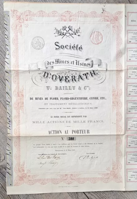 Societe des Mines et Usines d'Overath V. Bailly & Cie. -- 21.03.1860