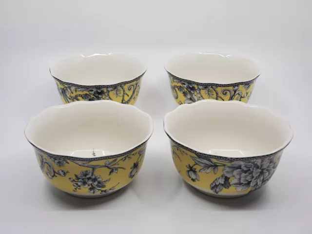 222 Fifth Adelaide Yellow Cereal Soup Bowls Set Of 4