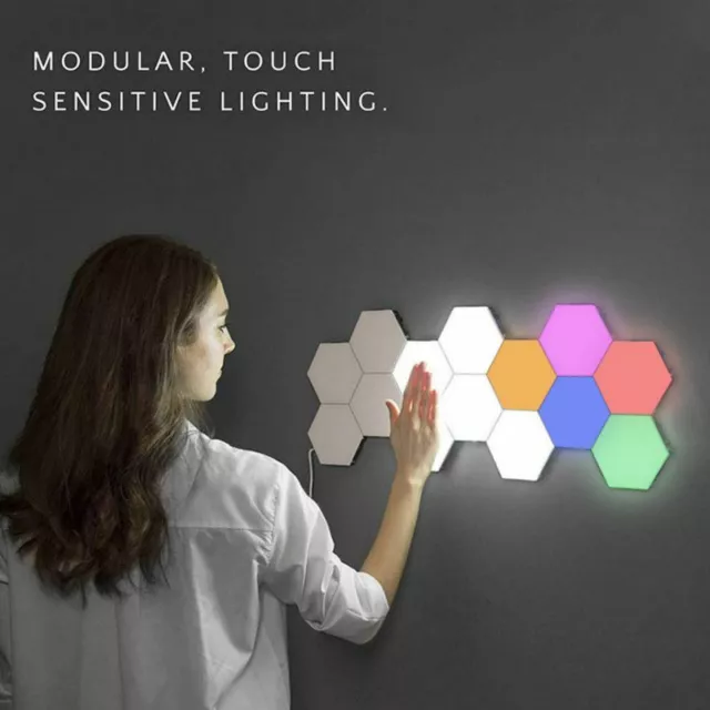 Sensor Night Light Quantum Light Touch LED Hexagon Magnetic Modular Wall Lamp