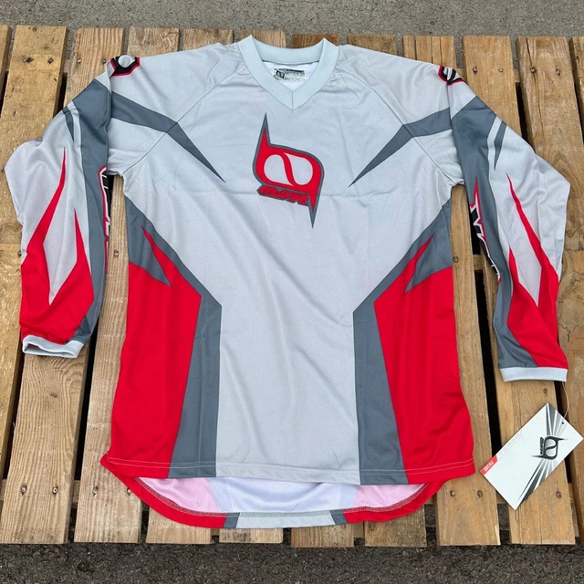MSR M9 Axxis Motocross MX Vélo Jersey - Gris/Rouge