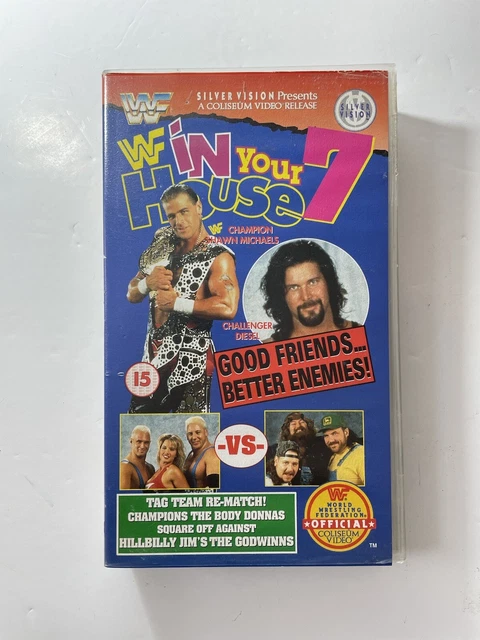 WWF WWE IN Your House 7 Good Friends Better Enemies Vhs Video Vintage