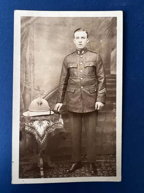 WW1 Era RP Postcard, Private Kitson Royal Fusiliers, Young Soldier In Uniform