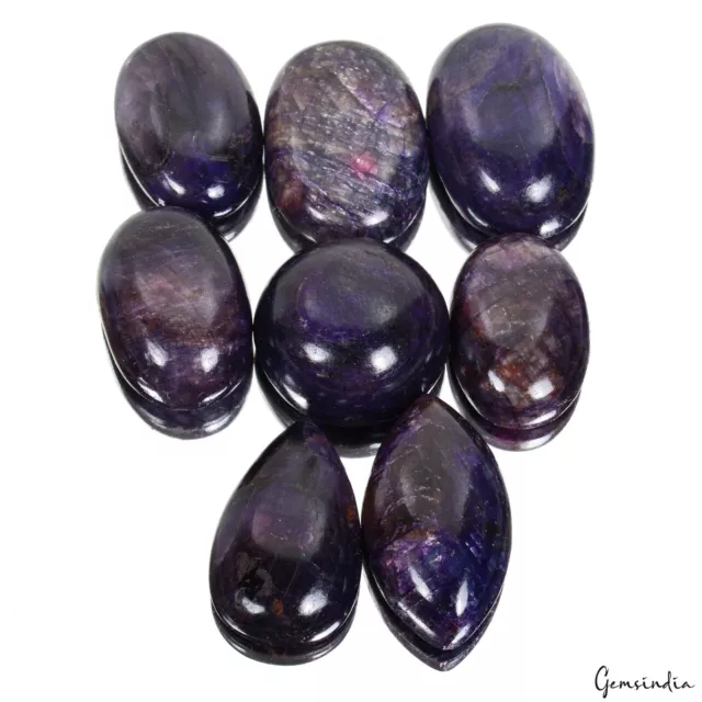 1030 Cts/8 Pcs Natural African Blue Sapphire Mixed Cab Loose Gems Wholesale Lot