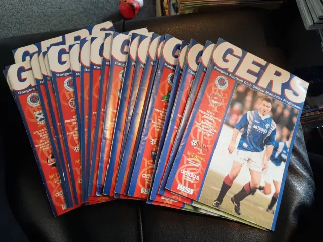 23 Rangers Home Programmes 1996/97