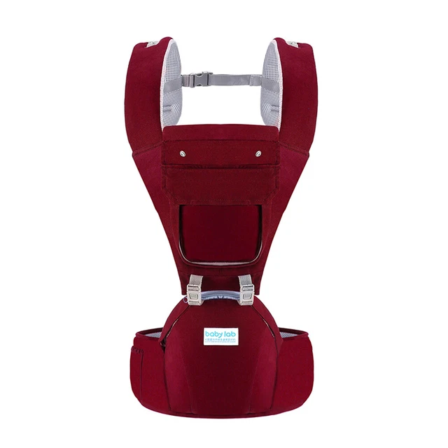Mochila ergonómica para portabebés BABY LAB tipo O (vino tinto-2567)