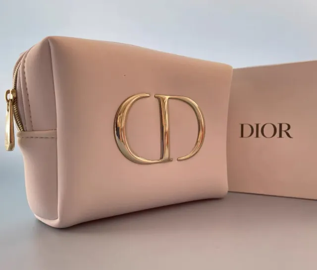 CD Dior Beauty White Makeup Cosmetics Bag / Pouch / Clutch / Case, Brand NEW!