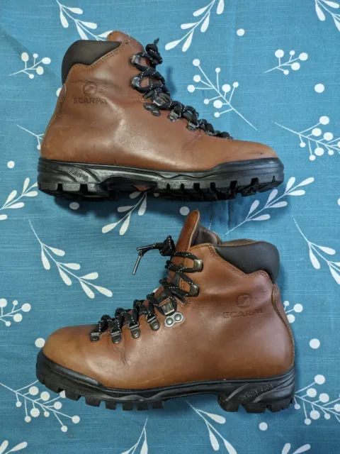 VTG SCARPA MOUNTAINEERING Hiking Boots EU 39 Brown Leather Womens 7.5 ...
