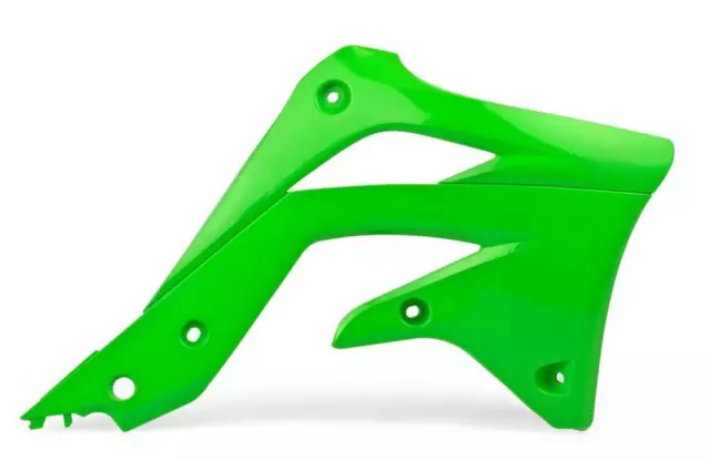 KAWASAKI Radiator Scoops / shrouds KXF 450 2012 - 2015 All Green Motocross