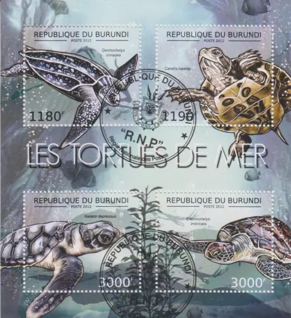 Schildkröten Burundi gestempelt 3821