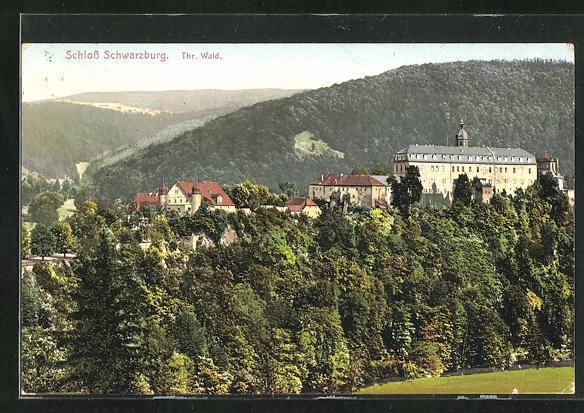 AK Schwarzburg, Ausblick auf Schloss Schwarzburg 1919