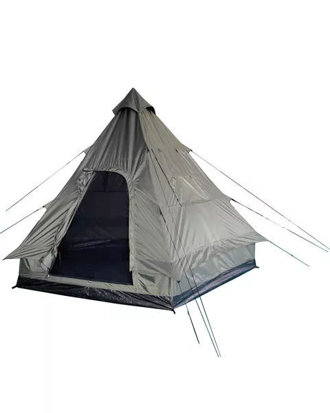 4-Mann Pyramidenzelt Tipi oliv, Camping, Outdoor, Zelten               -NEU-