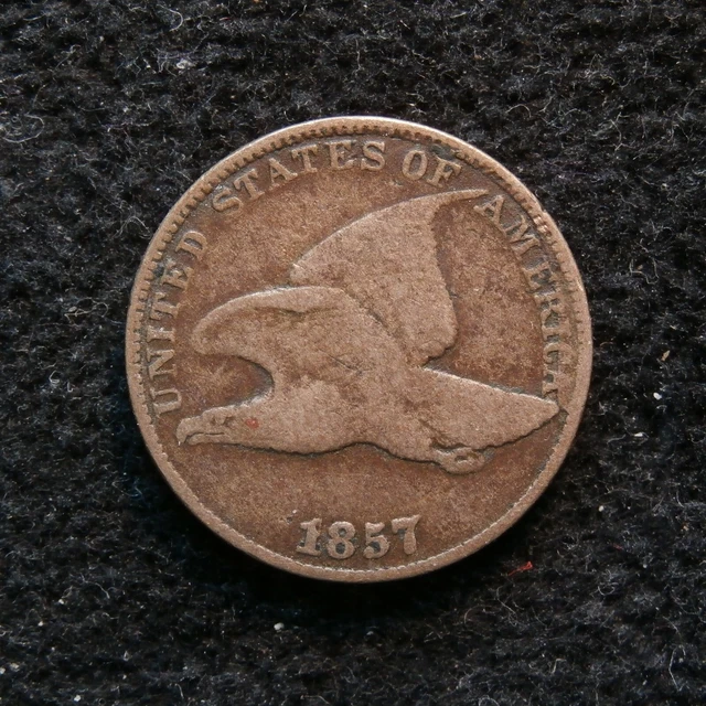 1857 Flying Eagle Cent Clash w Seated Half FS 402 Snow 9