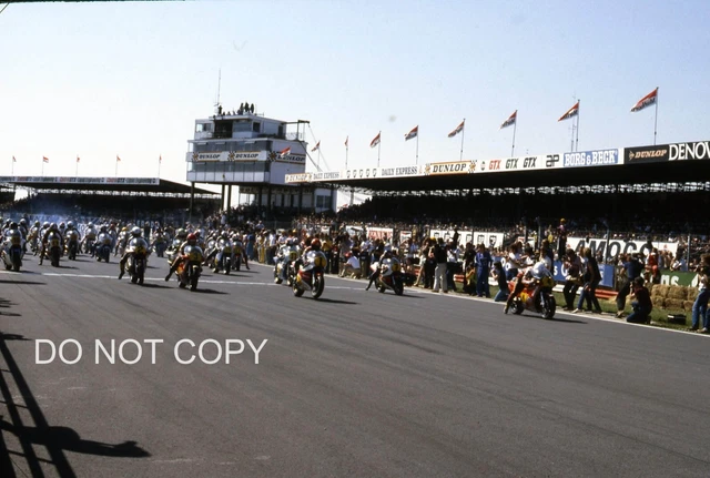 Randy Mamola Kork Balington Kenny Roberts Start 1981 British Moto Gp 35MM Slide