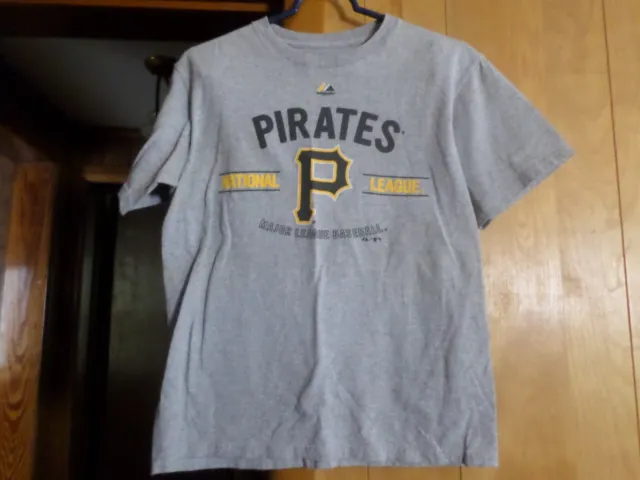 Pittsburgh Pirates Majestic Youth Large Short Sleeve Gray T-Shirt