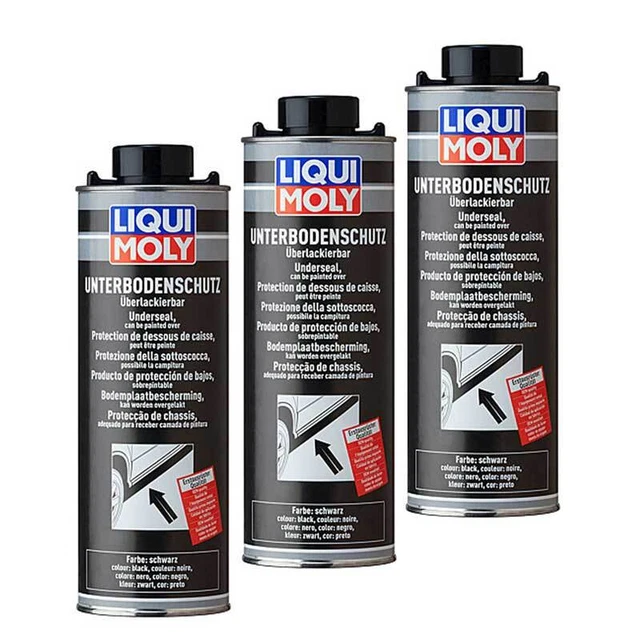 LIQUI MOLY Steinschlag Unterbodenschutz Kautschuk schwarz 1 Liter 3x