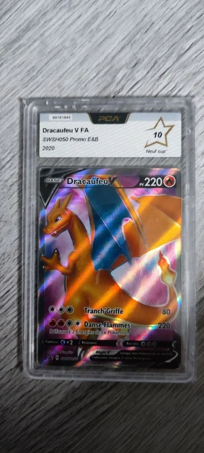DRACAUFEU V FULL ART - POKÉMON SWSH050 PROMO EB PCA 9.5 NEUF FR