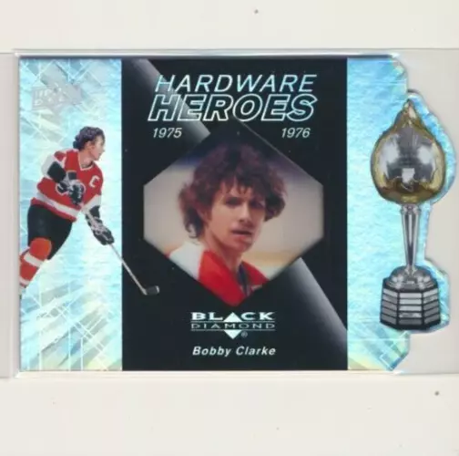 2010-11 UD Black Diamond Hardware Heroes Die Cut Bobby Clarke Philadelphia Flyer