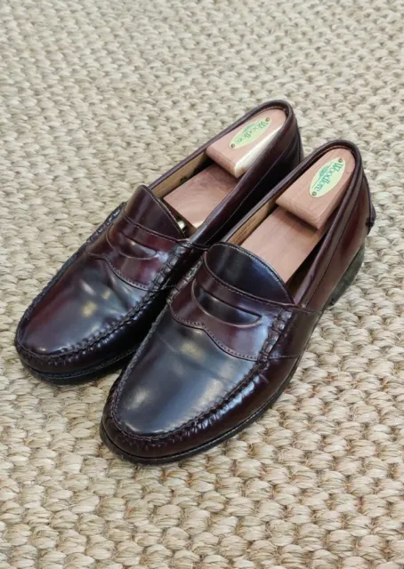 JOHNSTON & MURPHY Crown Aristocraft Shell Cordovan Loafers - Size 9.5D ...