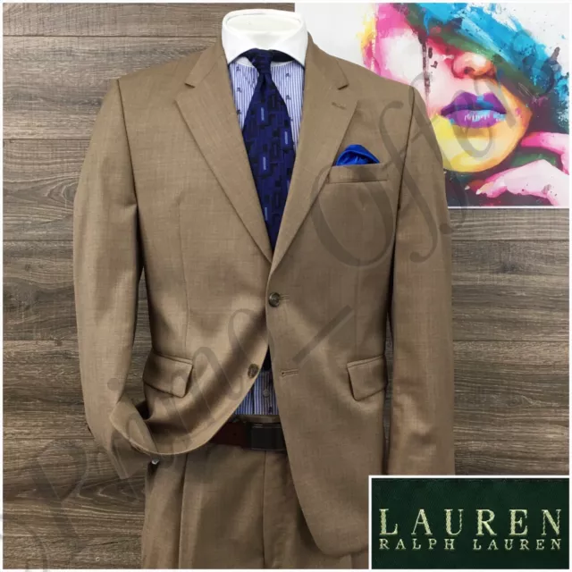 Ralph Lauren Mens Suit 2 Piece Set Size 42R Jacket Blazer Pants Wool Two Button