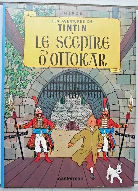 Housse De Couette Tintin Le Sceptre D'Ottokar, édition Moulinsart 1997, 100% Coton, 186x126 Cm