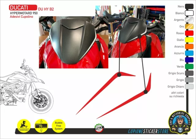 GRAFICHE PER DUCATI HYPERMOTARD 950 da cupolino - DU HY B2