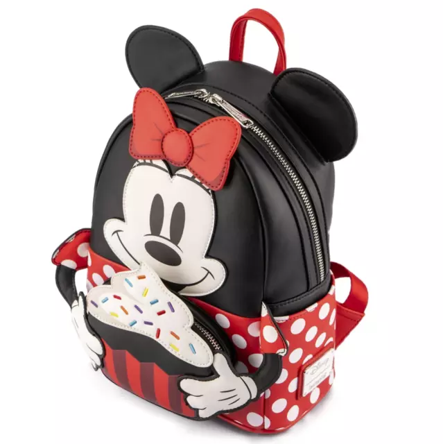 Loungefly Disney Minnie Mouse Cupcake Sprinkles Polka Dot Cosplay Mini Backpack 3