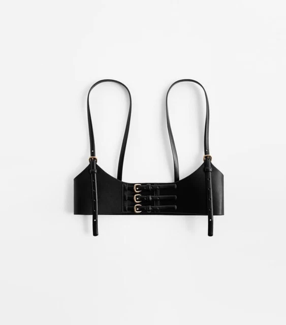 ZARA NEW HARNESS Belt Special Edition Buckels Black Eu 80 Uk  display picture 1